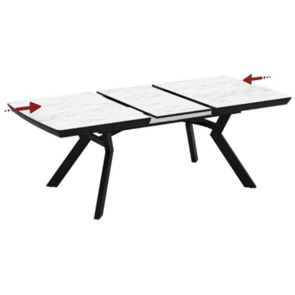 Masă de bucătărie extensibilă Mobiland Bianco PAL/ White photo 4 Masă de bucătărie extensibilă Mobiland Bianco PAL/ White photo 4