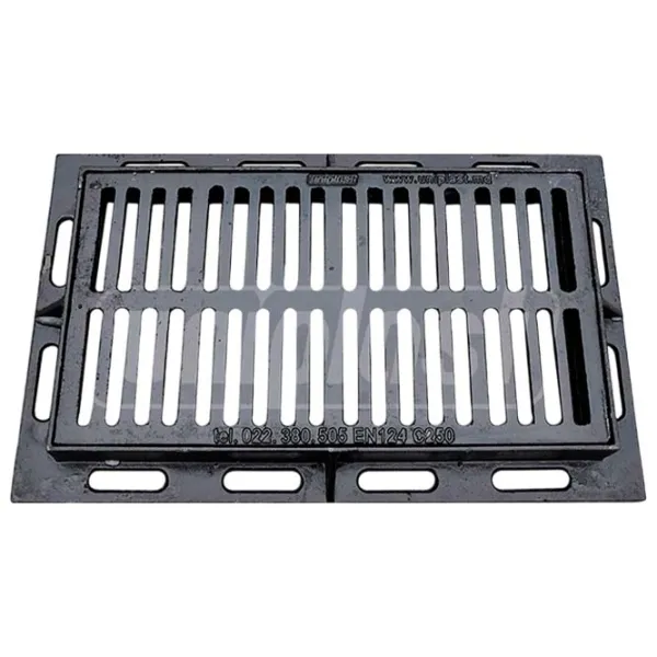 Grătar de canalizare Uniplast 16008 Black / Oțel photo 1