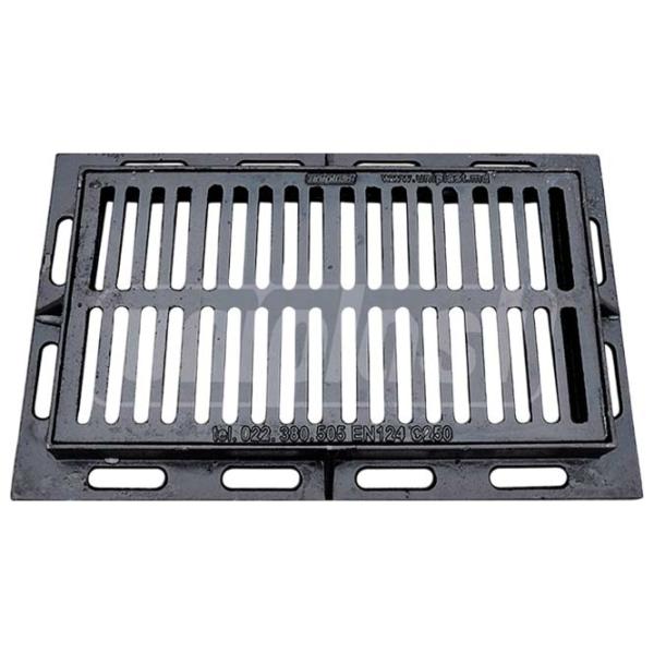 Grătar de canalizare Uniplast 16008 Black / Oțel photo 1