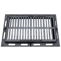 Канализационная решетка Uniplast 16008 Черный / Cталь