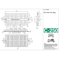 Grătar de canalizare Uniplast 16008 Black / Oțel photo 2