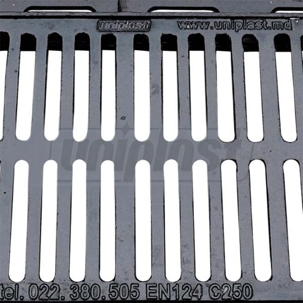 Grătar de canalizare Uniplast 16008 Black / Oțel photo 3