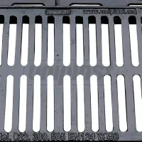 Grătar de canalizare Uniplast 16008 Black / Oțel photo 3