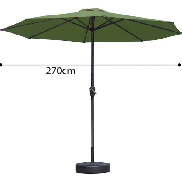 Зонт садовый Waltz Murcia Черный Зеленый photo 2 Зонт садовый Waltz Murcia Черный Зеленый photo 2