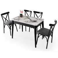 Masă de bucătărie extensibilă Necoline DOLUNAY PAL/ Gray