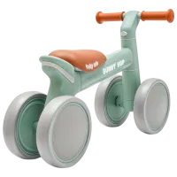 Bicicletă fără pedale Baby Mix Bunny Hop Ultralight Plastic / Green Brown photo 3