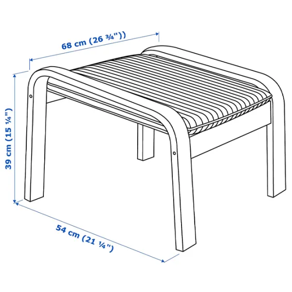 Fotoliu moale Ikea Poang Black Brown / Stofă  photo 3