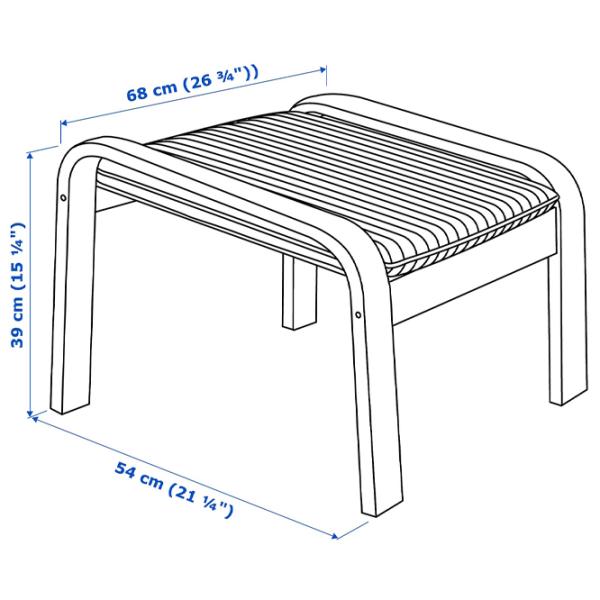 Fotoliu moale Ikea Poang Black Brown / Stofă  photo 3