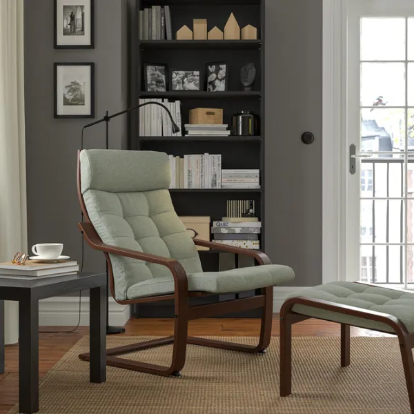 Fotoliu moale Ikea Poang Brown / Stofă  photo 4
