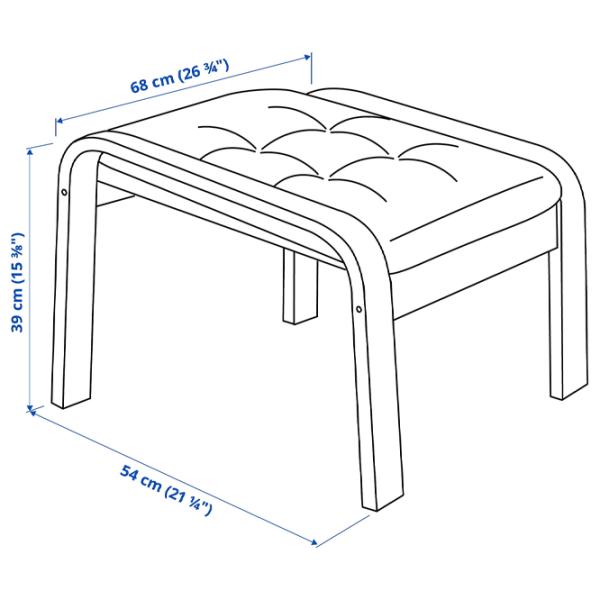 Fotoliu moale Ikea Poang Brown / Stofă  photo 5