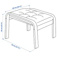 Пуф Ikea Poang Коричневый / Ткань photo 5