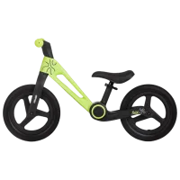 Bicicletă fără pedale Chipolino Fold X Metal / Green Black photo 2