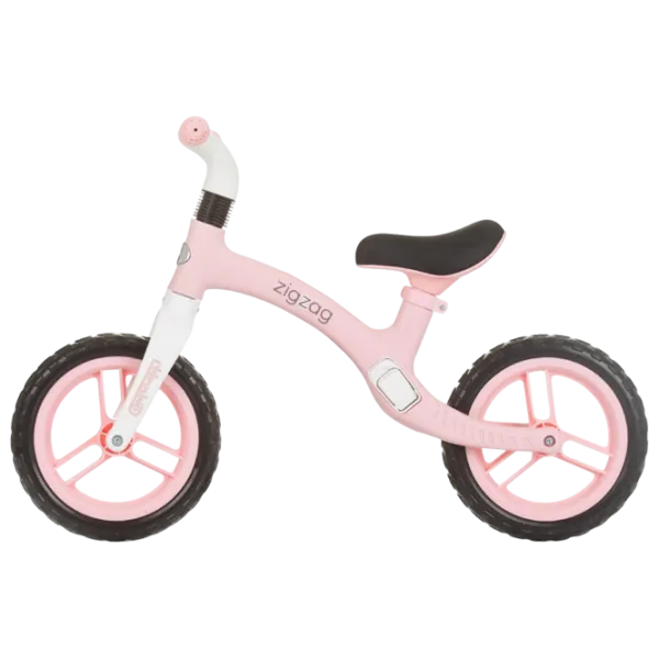Bicicletă fără pedale Chipolino Zig Zag 12"  Metal / Pink White photo 2 Bicicletă fără pedale Chipolino Zig Zag 12"  Metal / Pink White photo 2