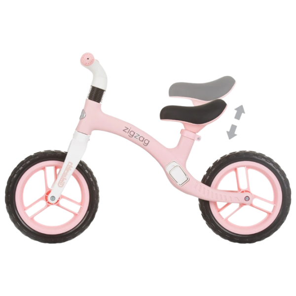Bicicletă fără pedale Chipolino Zig Zag 12"  Metal / Pink White photo 3 Bicicletă fără pedale Chipolino Zig Zag 12"  Metal / Pink White photo 3