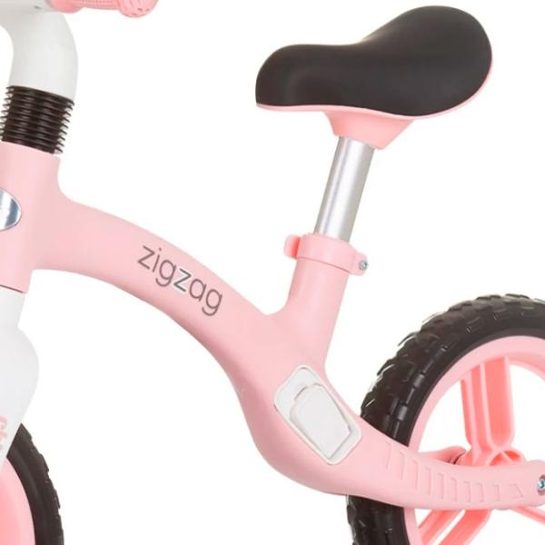 Bicicletă fără pedale Chipolino Zig Zag 12"  Metal / Pink White photo 5 Bicicletă fără pedale Chipolino Zig Zag 12"  Metal / Pink White photo 5