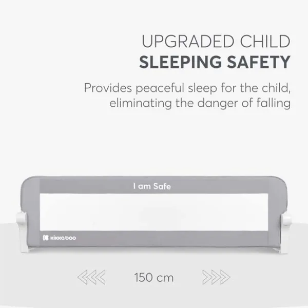 Barieră pentru pătuț KikkaBoo I am Safe Grey / Poliester photo 4