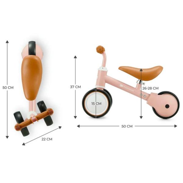 Bicicletă fără pedale KinderKraft Cutie 5.9"  Metal / Pink White photo 5