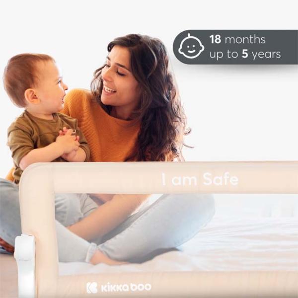 Барьер для кроватки KikkaBoo I am Safe Бежевый / Полиэстер photo 3