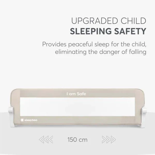 Барьер для кроватки KikkaBoo I am Safe Бежевый / Полиэстер photo 4