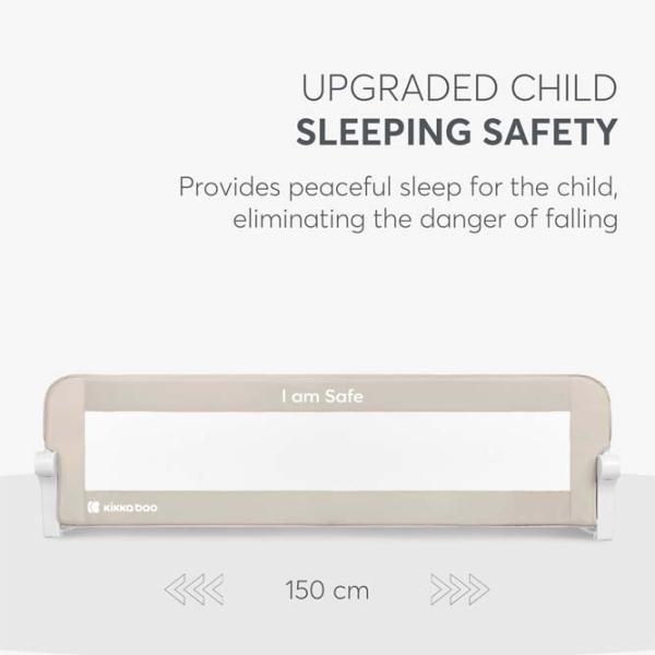 Барьер для кроватки KikkaBoo I am Safe Бежевый / Полиэстер photo 4