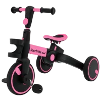 Bicicletă fără pedale Ramiz Happy Bike Sportrike Oțel / Pink Black photo 2