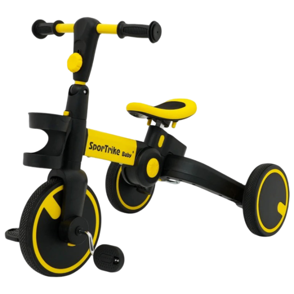 Bicicletă fără pedale Ramiz Happy Bike Sportrike  Oțel / Yellow Black photo 2 Bicicletă fără pedale Ramiz Happy Bike Sportrike  Oțel / Yellow Black photo 2