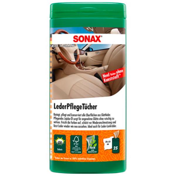 Влажные салфетки Sonax 412300 Пластик / для очистки кожаных поверхностей photo 1