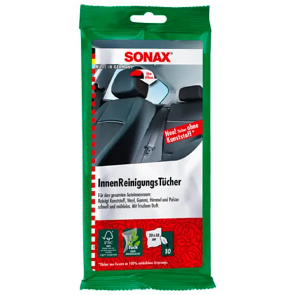 Влажные салфетки Sonar 415900 Пластик / для очистки интерьера photo 1