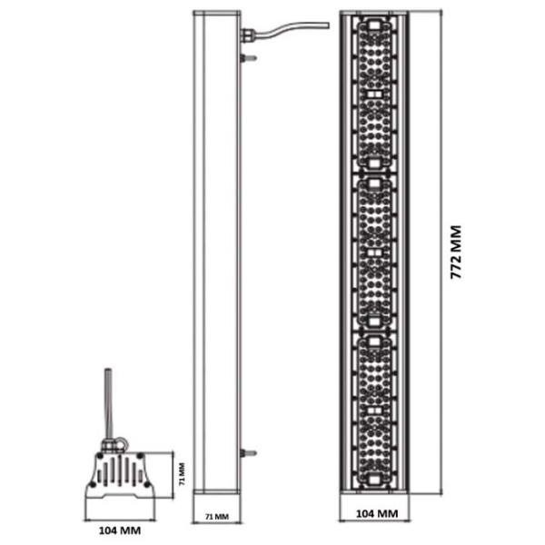 Corp de iluminat LED Horoz PYRAMID-150 SMD / Black photo 2