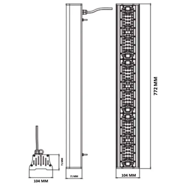 Corp de iluminat LED Horoz PYRAMID-200 SMD / Black photo 2 Corp de iluminat LED Horoz PYRAMID-200 SMD / Black photo 2