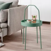 Сервировочный столик Ikea Burvik Круглая / Металл photo 2