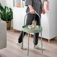 Сервировочный столик Ikea Burvik Круглая / Металл photo 5