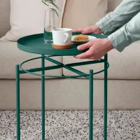 Сервировочный столик Ikea Gladom Круглая / Cталь photo 4