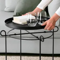 Сервировочный столик Ikea Livelycke Круглая / Cталь photo 4