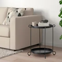 Сервировочный столик Ikea Livelycke Круглая / Cталь photo 5