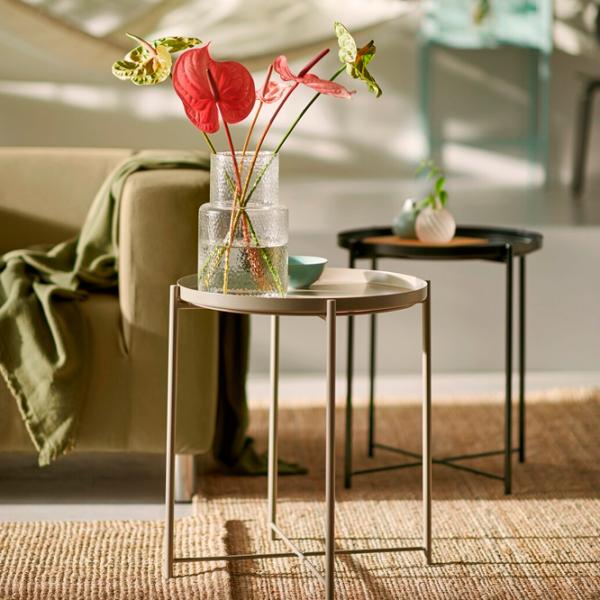 Сервировочный столик Ikea Gladom  Круглая / Cталь photo 3