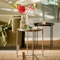 Сервировочный столик Ikea Gladom Круглая / Cталь photo 3