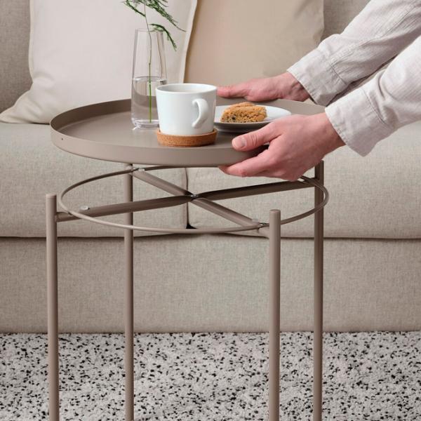Сервировочный столик Ikea Gladom  Круглая / Cталь photo 5