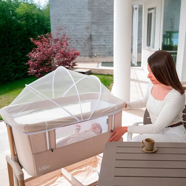 Pat pentru copii Lorelli Crib Millie 0 luni - 2 ani / Beige photo 7