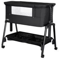 Pat pentru copii Lorelli Crib Millie 0 luni - 2 ani / Black