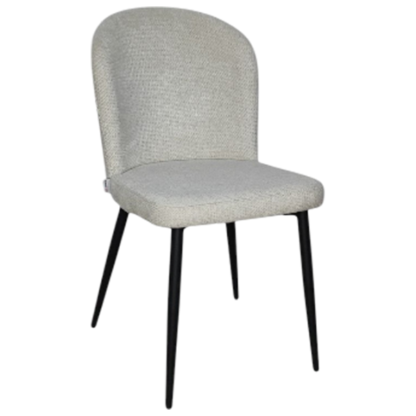 Scaun de bucătărie Mobiland Barka Glow 01 Stofă/ White Black photo 1 Scaun de bucătărie Mobiland Barka Glow 01 Stofă/ White Black photo 1