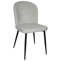 Кухонный стул Mobiland Barka Glow 01 Ткань/ Белый Черный