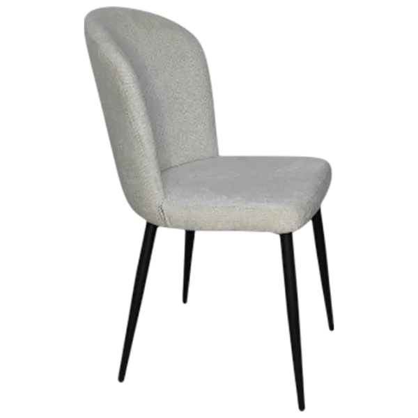 Scaun de bucătărie Mobiland Barka Glow 01 Stofă/ White Black photo 2 Scaun de bucătărie Mobiland Barka Glow 01 Stofă/ White Black photo 2