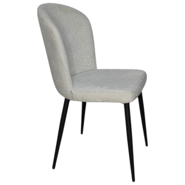 Scaun de bucătărie Mobiland Barka Glow 01 Stofă/ White Black photo 2 Scaun de bucătărie Mobiland Barka Glow 01 Stofă/ White Black photo 2