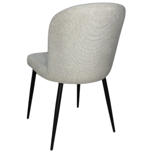 Scaun de bucătărie Mobiland Barka Glow 01 Stofă/ White Black photo 3 Scaun de bucătărie Mobiland Barka Glow 01 Stofă/ White Black photo 3