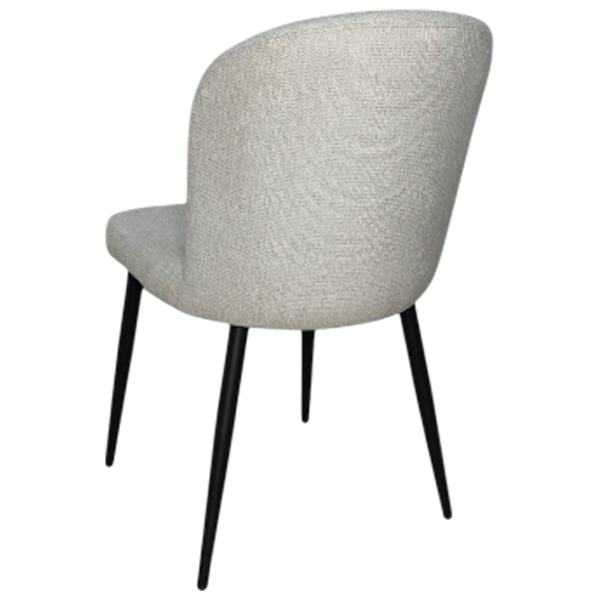 Scaun de bucătărie Mobiland Barka Glow 01 Stofă/ White Black photo 3 Scaun de bucătărie Mobiland Barka Glow 01 Stofă/ White Black photo 3