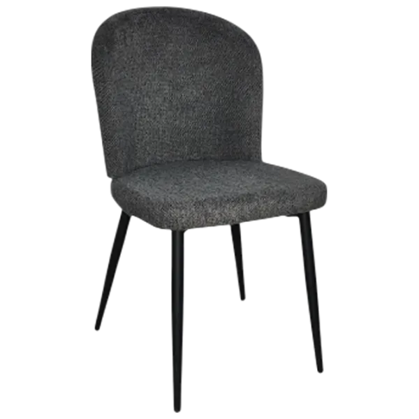 Scaun de bucătărie Mobiland Barka Glow 06 Stofă/ Dark Gray Black photo 1 Scaun de bucătărie Mobiland Barka Glow 06 Stofă/ Dark Gray Black photo 1
