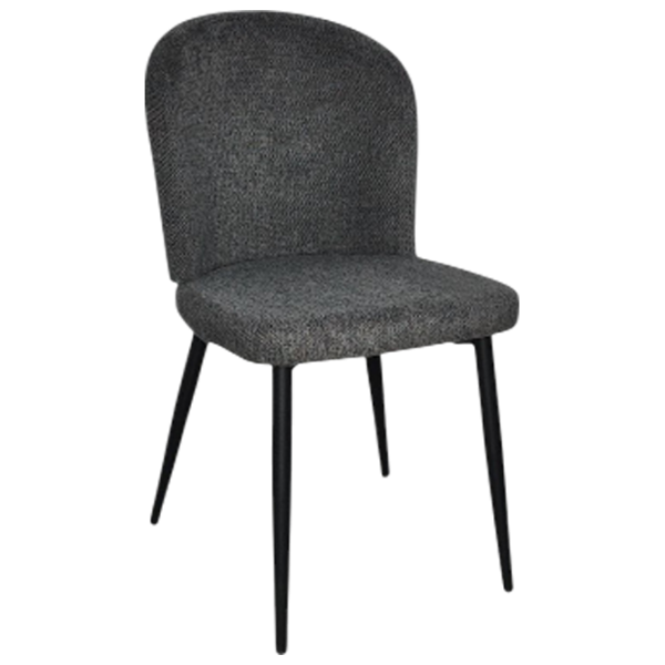 Scaun de bucătărie Mobiland Barka Glow 06 Stofă/ Dark Gray Black photo 1 Scaun de bucătărie Mobiland Barka Glow 06 Stofă/ Dark Gray Black photo 1