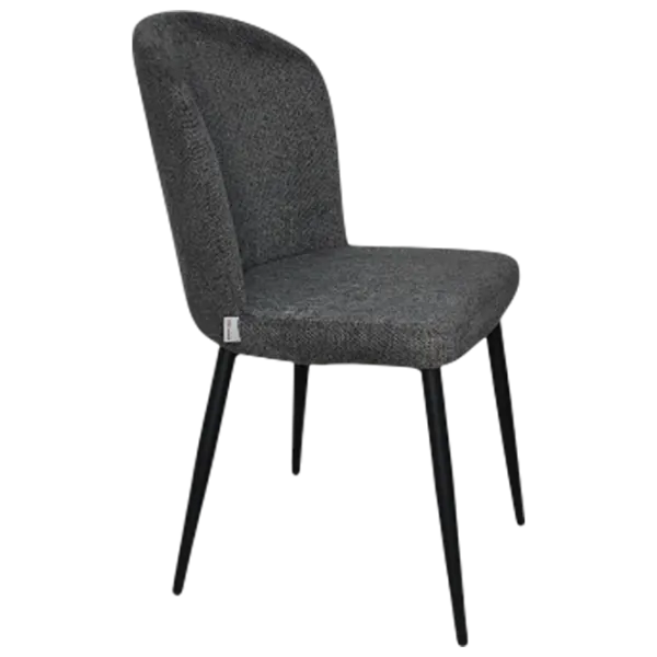 Scaun de bucătărie Mobiland Barka Glow 06 Stofă/ Dark Gray Black photo 2 Scaun de bucătărie Mobiland Barka Glow 06 Stofă/ Dark Gray Black photo 2