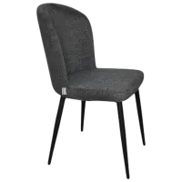 Scaun de bucătărie Mobiland Barka Glow 06 Stofă/ Dark Gray Black photo 2
